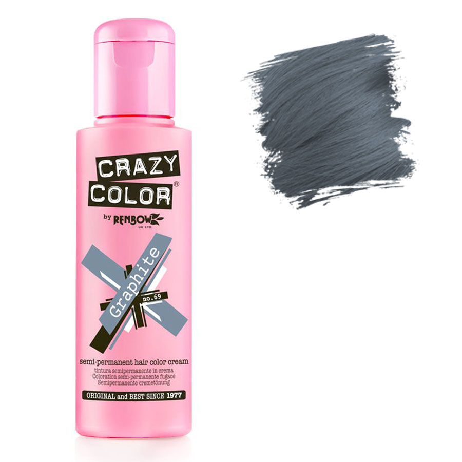 Crazy Color Graphite 100ml Tijdelijke Kleuring Kleuring Haar