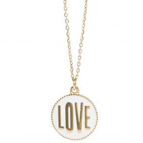 Silis The Necklace Love Color Gold Out & White